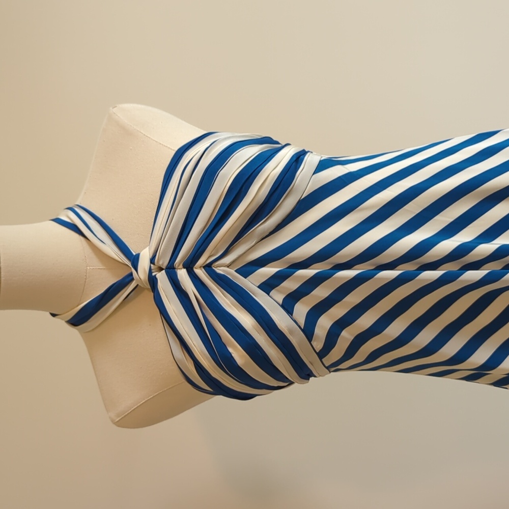Banana Republic size 6 royal blue and white stripe dress